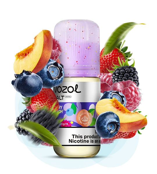 Vozol_Salt_Prime_30ml_BerryPeach Рідина Vozol Prime Berry Peach 30мл - Зображення 1