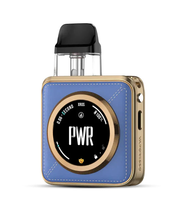 Vaporesso_XROS5_Nano_Blue-Leatherette Pod-система Vaporesso XROS 5 Nano Blue Leatherette - Зображення 1