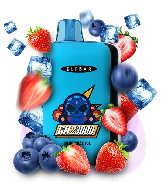 BlueberryRaspberryIce_ES Одноразова Pod-система Elf Bar GH 23000 BLUE RAZZ ICE - Зображення 1