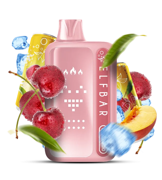ElfBar_BC45000_CherryPeachSoda Одноразова Pod-система Elf Bar BC 45000 Cherry Peach Soda - Зображення 1