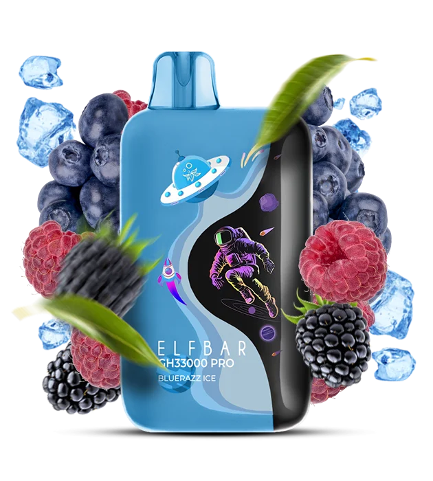 Elfbar_GH33000_Pro_BlueRazzIce Одноразова Pod-система Elf Bar GH 33000 Pro Blue Razz Ice - Зображення 1