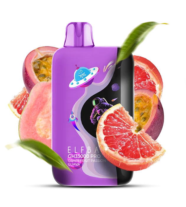 Elfbar_GH33000_Pro_GrapefriutPassionGuava Одноразова Pod-система Elf Bar GH 33000 Pro Grapefruit Passion Guava - Зображення 1