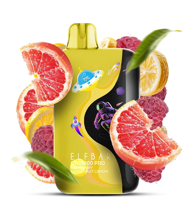 Elfbar_GH33000_Pro_RaspberryGrapefruitLemon Одноразова Pod-система Elf Bar GH 33000 Pro Raspberry Grapefruit Lemon - Зображення 1