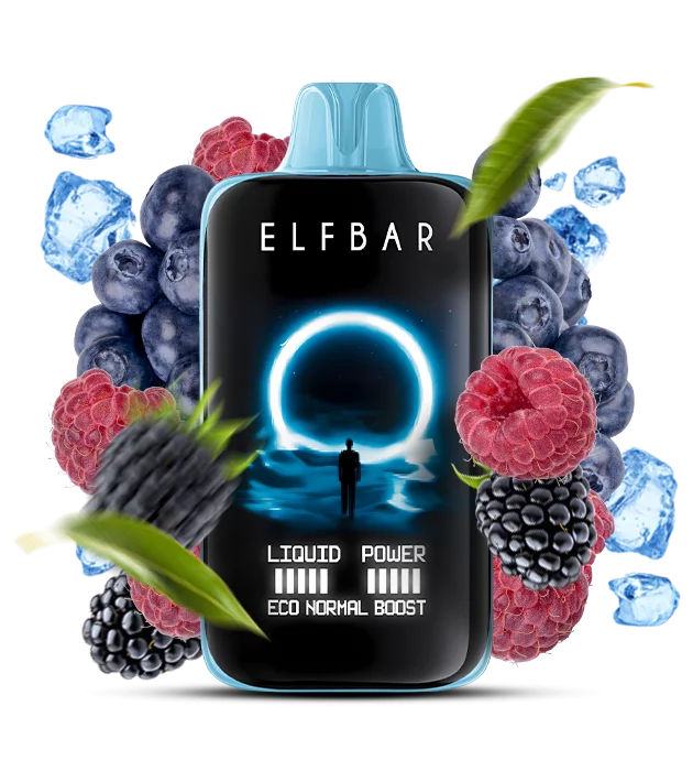 Elfbar_MoonNight_40000_BlueRazzIce Одноразовая Pod-система Elf Bar 40000 Moon Night Blue Razz Ice — изображение 1