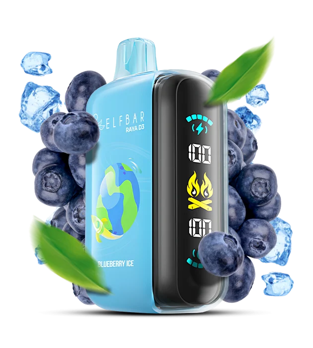 Elfbar_Raya_D3_BlueberryIce Одноразова Pod-система Elf Bar RAYA D3 25000 Blueberry Ice - Зображення 1