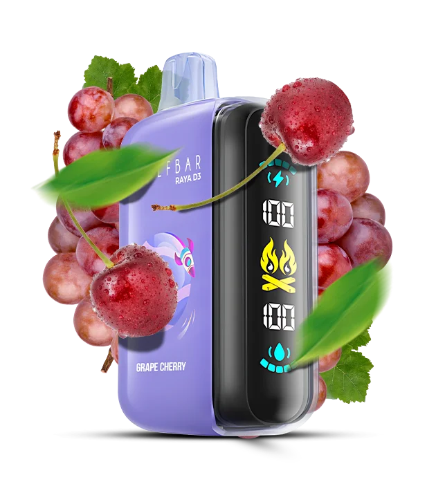 Elfbar_Raya_D3_GrapeCherry Одноразова Pod-система Elf Bar RAYA D3 25000 Grape Cherry - Зображення 1