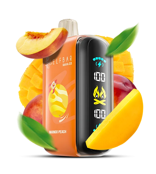 Elfbar_Raya_D3_MangoPeach Одноразова Pod-система Elf Bar RAYA D3 25000 Mango Peach - Зображення 1