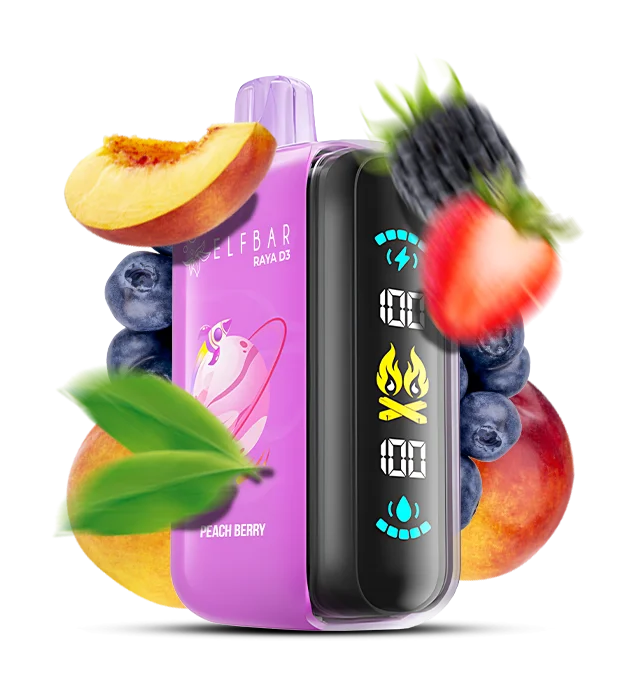 Elfbar_Raya_D3_PeachBerry Одноразова Pod-система Elf Bar RAYA D3 25000 Peach Berry - Зображення 1