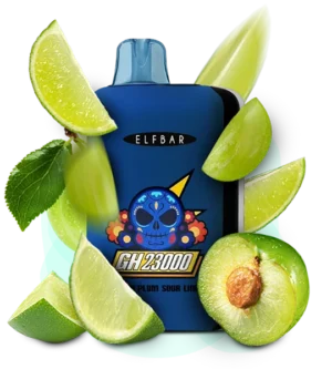 Одноразова Pod-система Elf Bar GH 23000 Green Plum Sour Lime