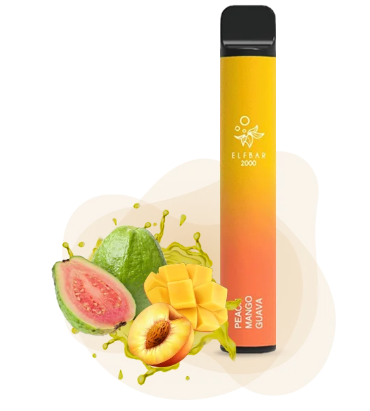 Peach-mango-guava-2-2 Одноразова Pod-система Elf Bar 2000 PEACH MANGO GUAVA - Зображення 1