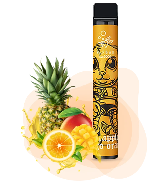 Pineapple-Mango-Orange-5 Одноразова Pod-система Elf Bar 2000 LUX PINEAPPLE MANGO ORANGE - Зображення 1
