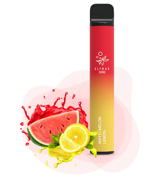 Watermelon-lemon-4 Одноразова Pod-система Elf Bar 2000 WATERMELON LEMON - Зображення 1