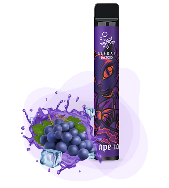 grape-ice-2 Одноразова Pod-система Elf Bar 2000 LUX GRAPE ICE - Зображення 1