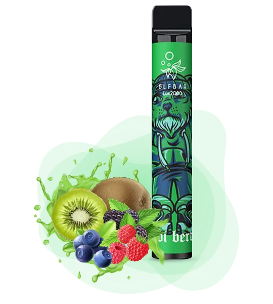 kiwi-berry-2 Одноразовая Pod-система Elf Bar 2000 LUX KIWI BERRY — изображение 1