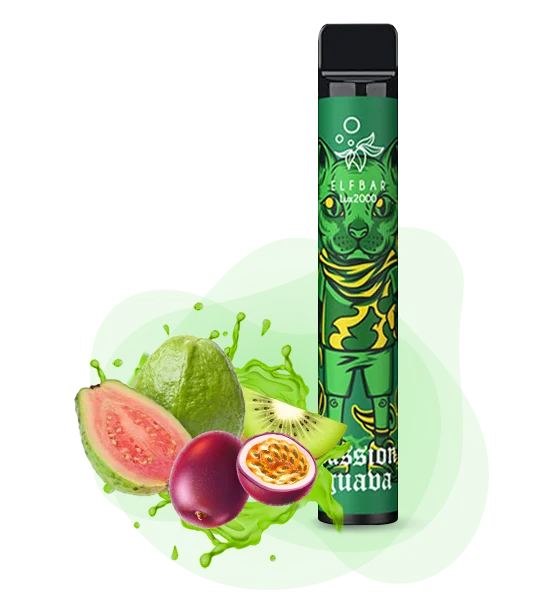 kiwi-passionfruit-guava-4 Одноразовая Pod-система Elf Bar 2000 LUX Kiwi Passion Fruit Guava — изображение 1