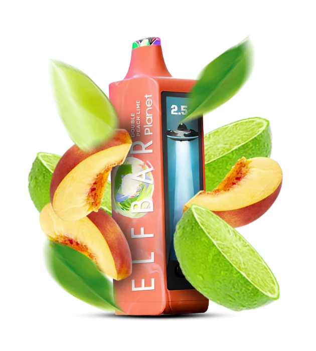 Elfbar_Planet_DoublePeachLime Одноразовая Pod-система Elf Bar Planet 25000 Double Peach Lime — изображение 1