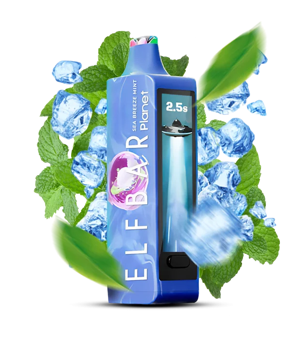 Elfbar_Planet_SeaBreezeMint Одноразовая Pod-система Elf Bar Planet 25000 Sea Breeze Mint — изображение 1