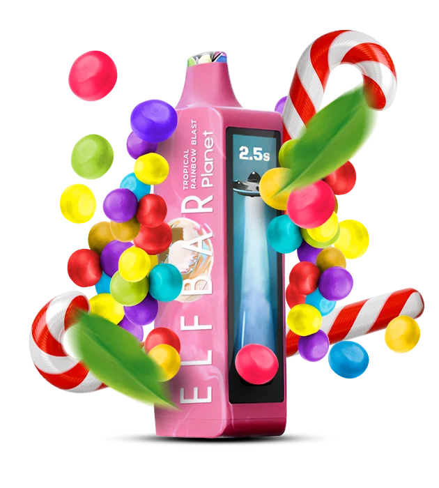 Elfbar_Planet_TropicalRainbowBlast Одноразовая Pod-система Elf Bar Planet 25000 Tropical Rainbow Blast — изображение 1