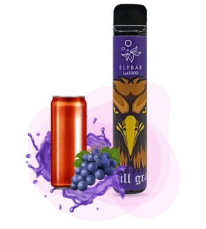 Одноразова Pod-система Elf Bar 1500 LUX GRAPE ENERGY