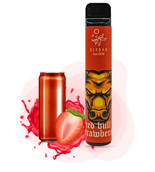 Strawberry-Redbull-2 Одноразовая Pod-система Elf Bar 1500 LUX STRAWBERRY ENERGY — изображение 1