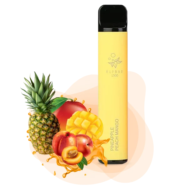 pineapple-peach-mango-3 Одноразова Pod-система Elf Bar 1500 PINEAPPLE PEACH MANGO - Зображення 1